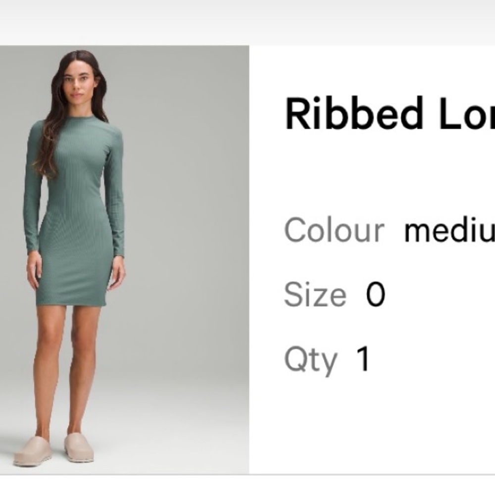 Lululemon ribbed long dress